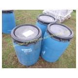 (3) 30 GALLON POLY DRUMS