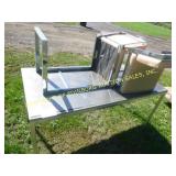 METAL TABLE W/ (2) CHAINS