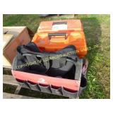 HUSKY TOOL BAG & (2) POLY TOOLBOXES