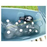 BIN W/ GLASS BOTTLES