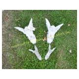 (4) GARGOYLE CONCRETE DOOR STOPPERS