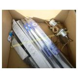 BOX OF NEW WIPER BLADES & WATER TEMP REGULATOR