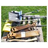 LOT OF SAWS & YARD TOOLS