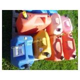 LOT OF FUEL CANS