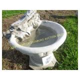 ANGEL BIRD BATH CONCRETE LAWN ORNAMENT