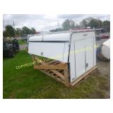 WHITE TRUCK BOX CAP W/ DOORS