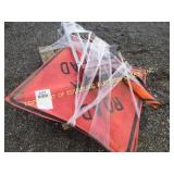 PALLET OF ROAD WORK SIGN