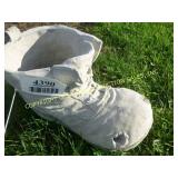 OLD BOOT CONCRETE LAWN ORNAMENT