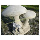 TOADSTOOL MUSHROOM CONCRETE LAWN ORNAMENT