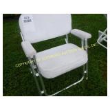 CHROME/ WHITE FOLDING CHAIR