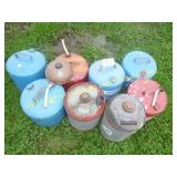 LOT OF METAL FUEL CANS