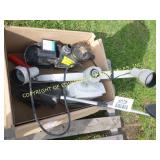 BOX W/ POOL PUMP, LIGHT AND MISC