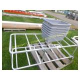 ALUMINUM RACK W/ POLY BINS