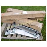 (2) BOXES OF WOOD DECKINGS & CASTERS