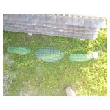 THREE PIECE ALLIGATOR CONCRETE LAWN ORNAMENT