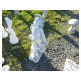 ROSE GIRL CONCRETE LAWN ORNAMENT
