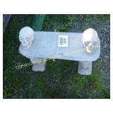 SKULL BENCH CONCRETE LAWN ORNAMENT