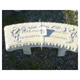 "IF LOVE" BENCH CONCRETE LAWN ORNAMENT