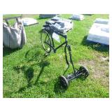 HOMEMADE BICYCLE POWERED REEL MOWER LAWN ART