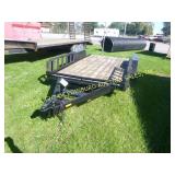 12FT TANDEM AXLE TRAILER W/ WOOD DECK