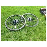 (2) BUGGY WHEELS W/ WOODEN SPOKES