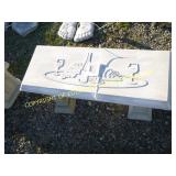 WINE BENCH CONCRETE LAWN ORNAMENT