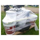 LOT OF STEEL BANDING & LATEX PAINT