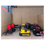 RYOBI, DeWALT, Milwaukee Lot of (9 pcs) assorted