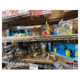 mix Lot of assorted toys, content on shelf