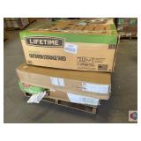 mix Lot of (3 pcs) assorted storage shed and deck