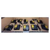 DeWALT Lot of (10 pcs) assorted DeWALT chargers,