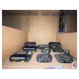 RYOBI Lot of (9 pcs) assorted RYOBI rechargeable