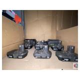 RYOBI Lot of (9 pcs) assorted RYOBI rechargeable