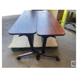 desk Lot of (2 pcs) assorted desk 59 in x 18 in,