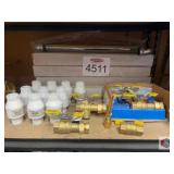 mix Lot of assorted valves and more, content on