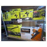 RYOBI, RIDGID Lot of (8 pcs) assorted RYOBI and