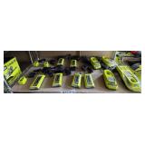 RYOBI Lot of (13 pcs) assorted RYOBI chargers,