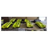 RYOBI Lot of (8 pcs) assorted RYOBI chargers,
