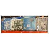 mix Lot of (4 pcs) assorted fans, content on