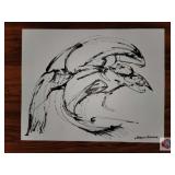 Jorge Flores Fighting Roosters. Size 26x20"