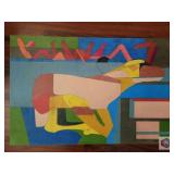The Deer. 35x23" unframed. Signed bottom right.