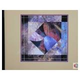 Abstract frame 21" square. Artwork 12" square Ref