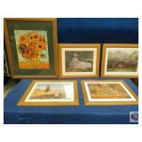 The Impressionists framed prints. Sunflowers in a