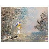 David Karp - Girl with Blue Umbrella Artist David