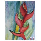 Heliconia No. 1. Watercolor by IG. Unframed.