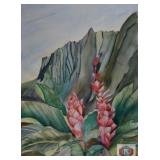 Hawaii No. 1. Watercolor by IG. Unframed. 22.5"w