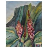 Hawaii No. 2. Watercolor by IG. Unframed. 22.5"w