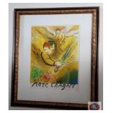 Marc Chagall gold n black frame 30w 36h in 17w