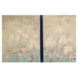 Flowers on pond, Diptic (2 pieces) size 24 ï¿½ 30"