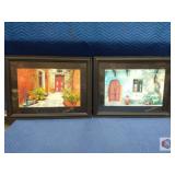 Doorways. Two different house entrances. Artist